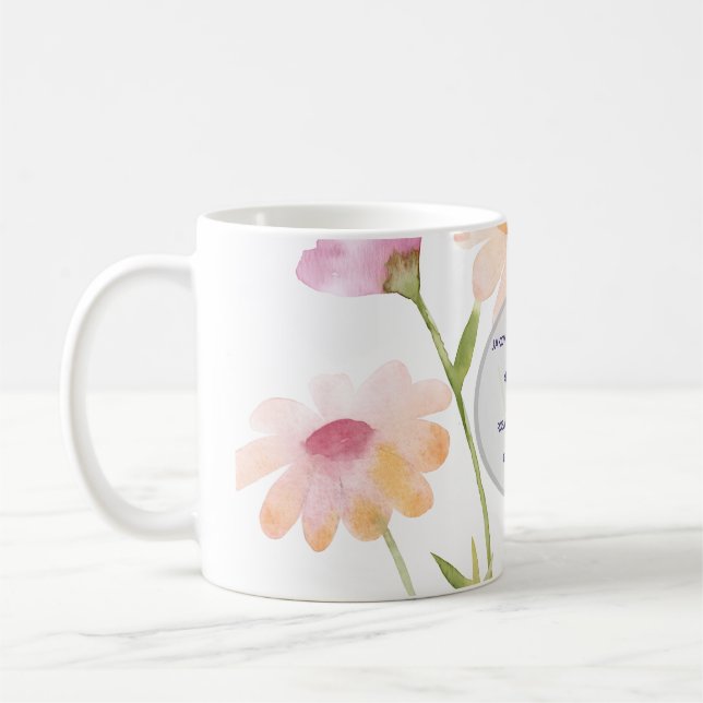 Mug watercolor flower editable (Gauche)