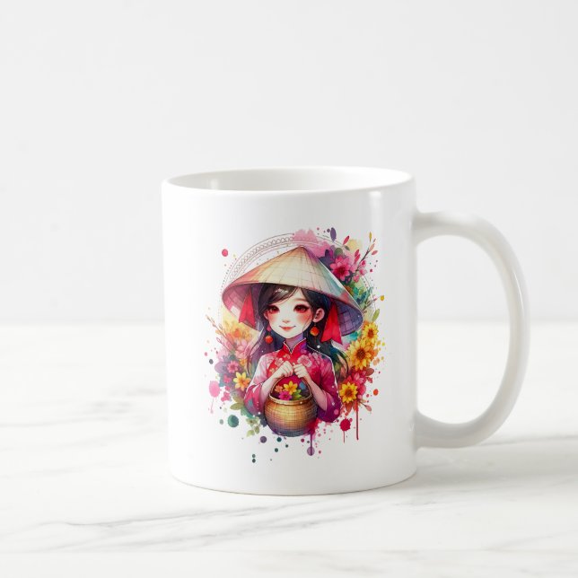 Mug Watercolor Tet Girl (Droite)