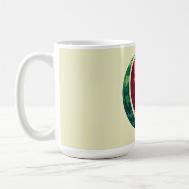 Mug Watermelon Cat Coffee Break (Gauche)
