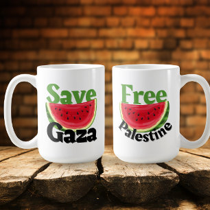 Mug Watermelon Free Palestine Sauvez Gaza