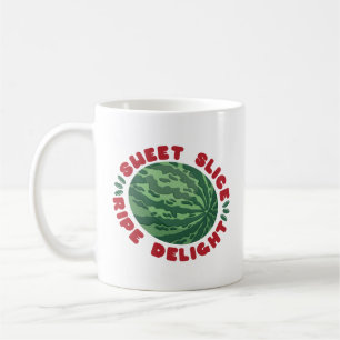MUG WATERMELON FRUIT PLAT DOUCE TRANCHÉ LICE RIPE PLAT