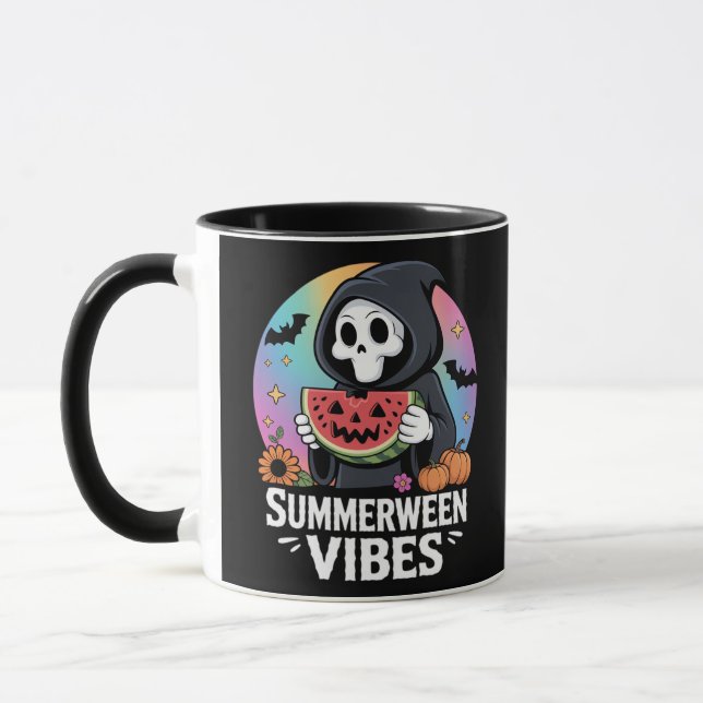 Mug Watermelon Summerween Skeleton Vibes (Gauche)