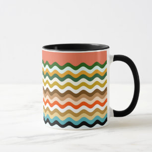 Mug Wavy Zigzag Multicolor Motif