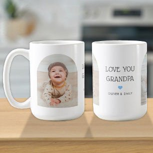 Mug We Love You Grand-père 2 Photo Arch & Name 15 oz