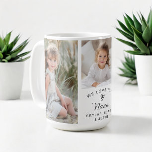 Mug We Love You Nana Grandchildren Photo Collage