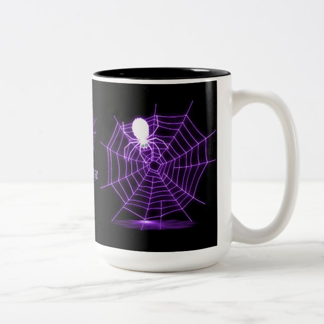 Mug Web Black & Purple Spider personnalisé (Droit)