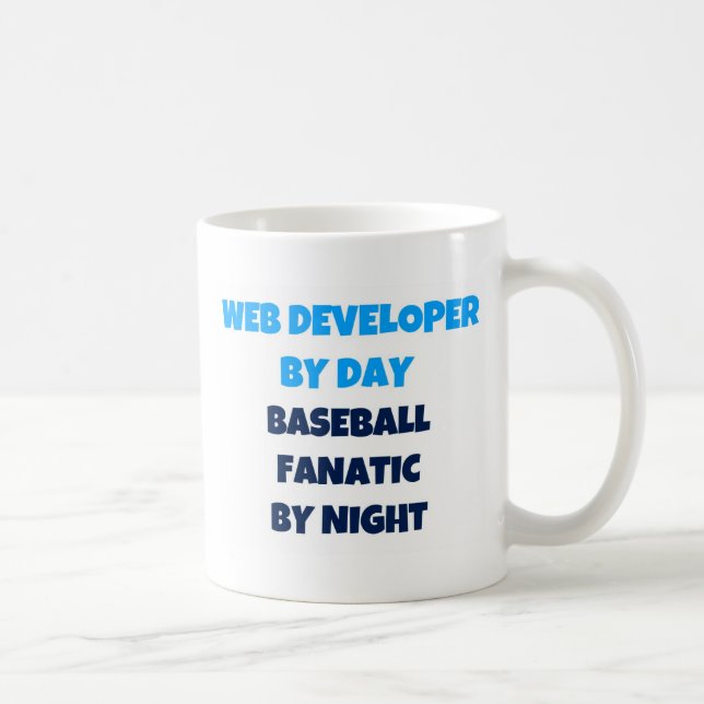 Mug Web Developer par jour de baseball Fanatic par nui (Droite)