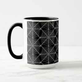 Mug Webs d'araignée d'Halloween noir et blanc