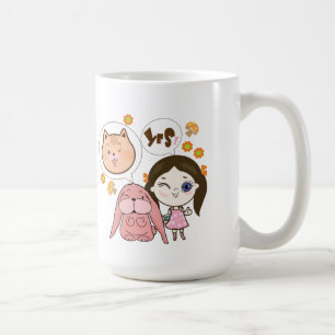 Mug wee wee et ses amis - chat et lapin