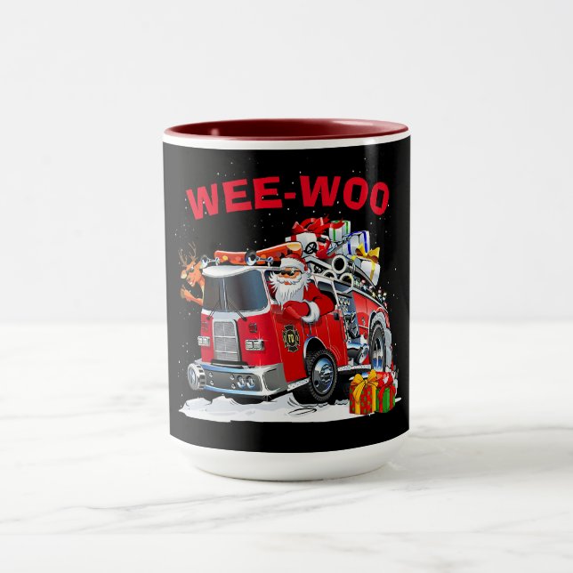 Mug WEE-WOO Christmas Design with Santa (Centre)
