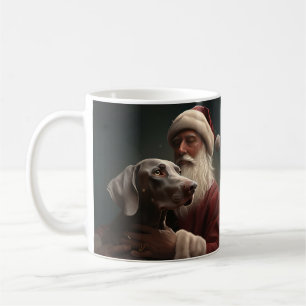 Mug Weimaraner avec Noël Festif du Père Noël