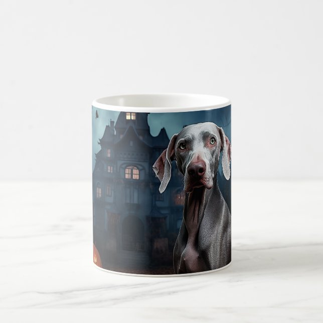 Mug Weimaraner Halloween effroi (Centre)