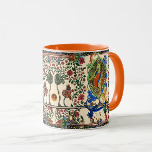 MUG WEIRD MÉDIÉVAL BESTIAIRE MUSIQUE, DRAGON JOUER FLU