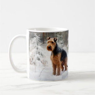 Mug Welsh Terrier Laisser Neige Noël