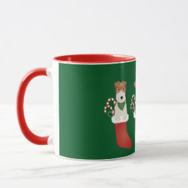 Mug Welsh Wire Fox Terrier Chiens Noël