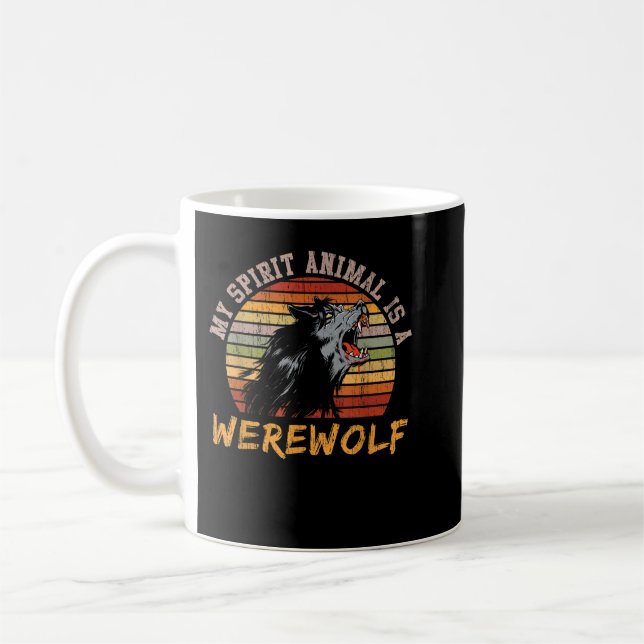 Mug Werewolf Pleine lune Vintage Werewolf (Gauche)