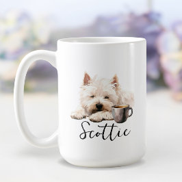 Mug West Highland Terrier et café chien avec attitude