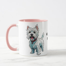 Mug West Highland Terrier, Westie. Modifiable