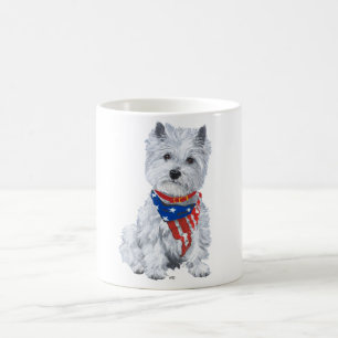 Mug West Highland White Terrier Patriotique