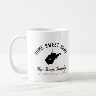 Mug West Virginia Home Sweet Home Famille Monogramme M