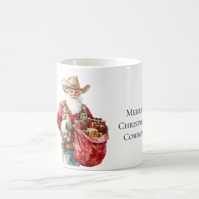 Mug Western Christmas Cowboy Père Noël (Centre)