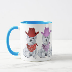 Mug Westie Cowboys All in a Line