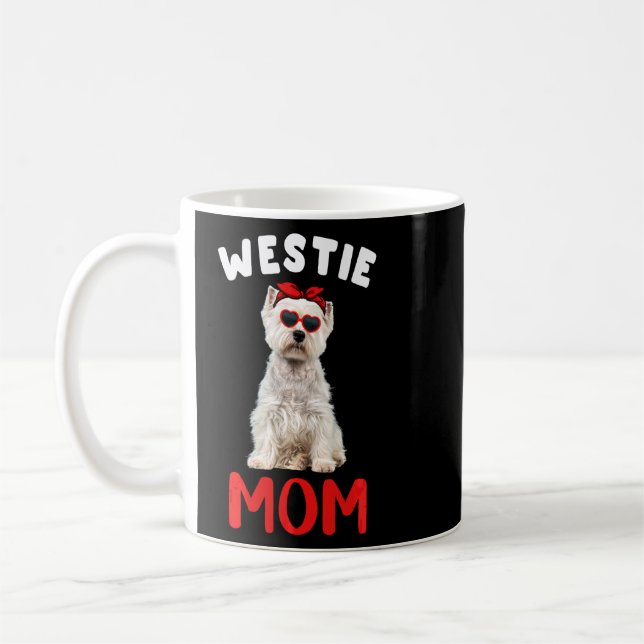 Mug Westie Maman Mama Westie Propriétaire Chien Drôle  (Gauche)