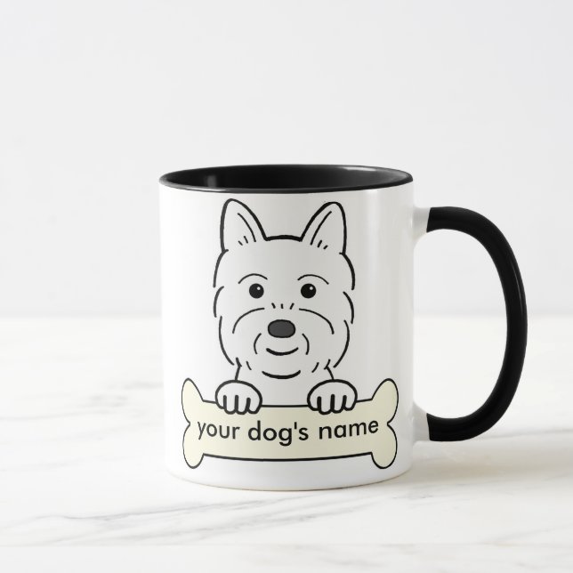 Mug Westie personnalisé (Droite)