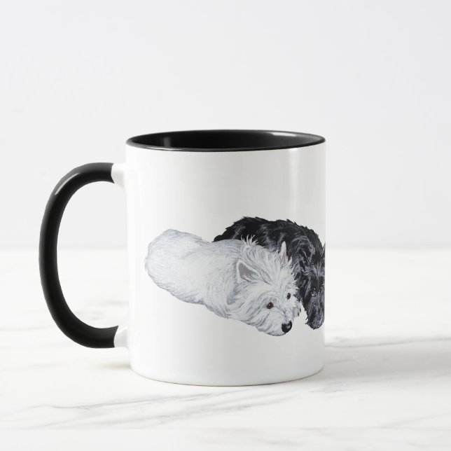 Mug Westie & Scottie at Ease (Gauche)
