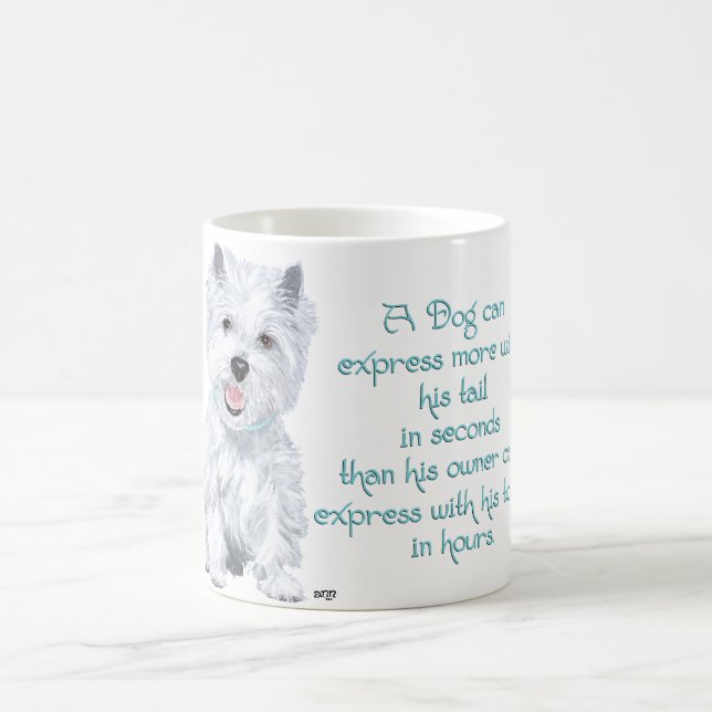 Mug Westie Wisdom - Wagging Tail ou Tongue? (Centre)