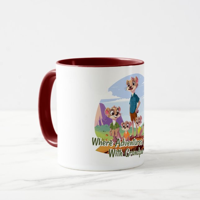 Mug Where Adventures Beguin With Grandpa (Devant gauche)