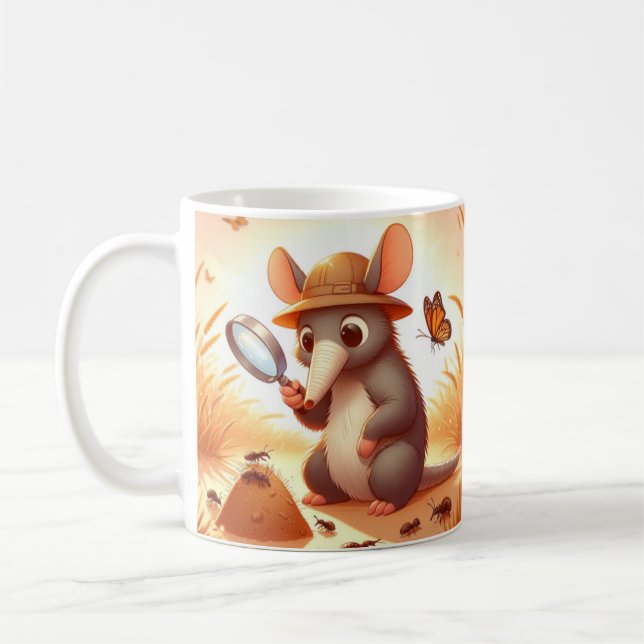 Mug Whimsical Aardvark pour Amoureux des animaux (Gauche)