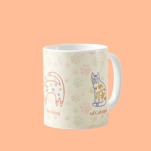 Mug Whimsical Cat Art Motif