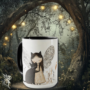 Mug Whimsical Fairy & Chat Anniversaire Cadeau personn