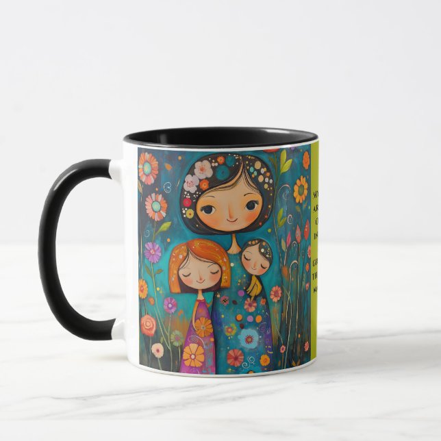 Mug Whimsical Motherhood avec une citation inspira (Gauche)