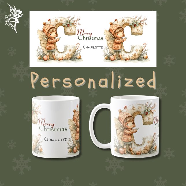 Mug Whimsical Personnalisé Fairy Noël (Créateur téléchargé)