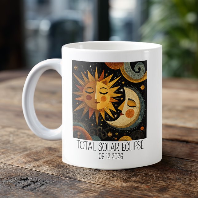 Mug Whimsical Solar Eclipse (Custom Eclipse Coffee Mug)
