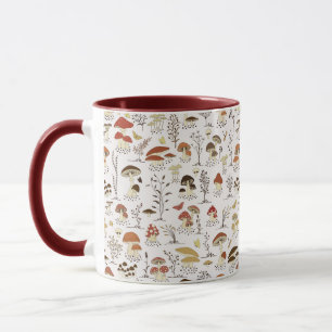 Mug Whimsical Woodland Champhrooms Motif