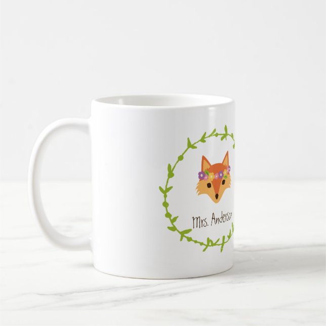 Mug Whimsical Woodland Foxes M. et Mme Bride (Gauche)