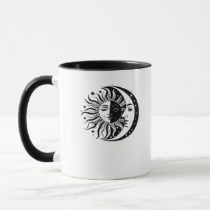 Mug Whimsigoth Aquarelle Sun Moon Witchy Classic