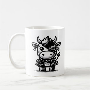 Mug Whimsigoth Cyborg Cow Art Vintage Design Classique