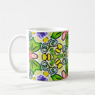 Mug Whimsy dans le jardin peint main