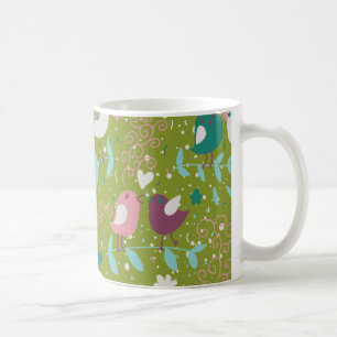 Mug Whimsy Tweety Birds on Vines