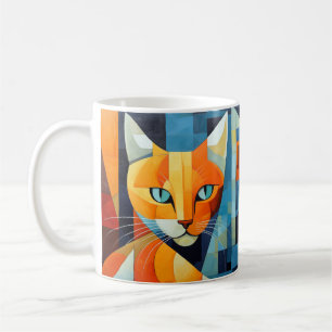 Mug Whiskers Abstraits : Chat orange