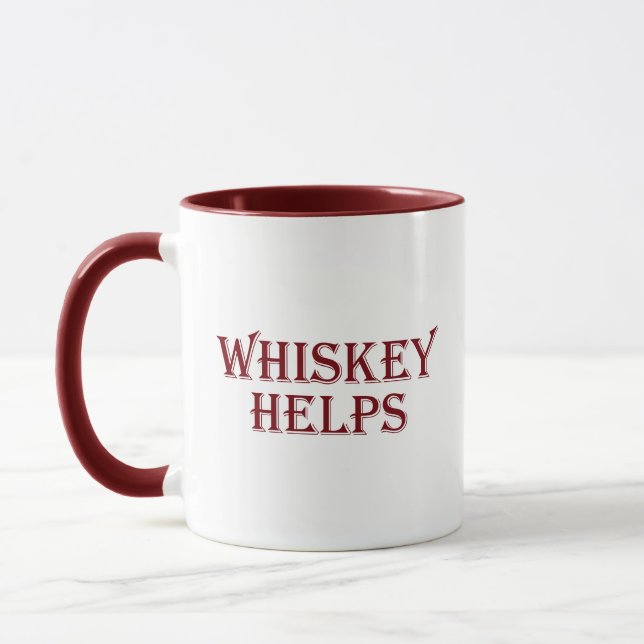 Mug Whiskey aide à drôles l'alcool dit whisky citation (Gauche)