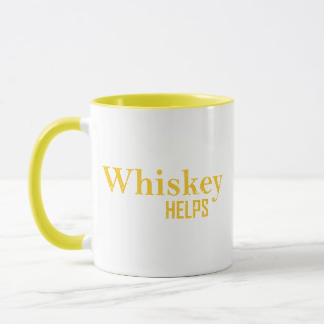 Mug Whiskey aide à drôles l'alcool dit whisky citation (Gauche)