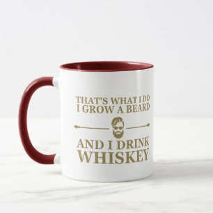 Mug Whiskey cite avec de drôles de mots barbus