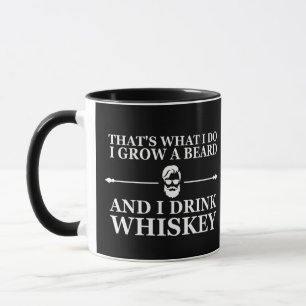 Mug Whiskey cite avec de drôles de mots barbus