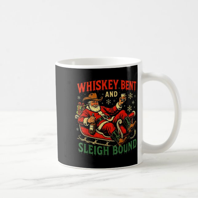 Mug Whiskey Sleigh Bound Cowboy Santa Christmas  (Droite)