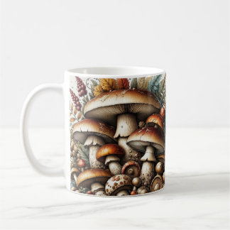 Mug Whispering Woods : Motif de champignons sans soudu